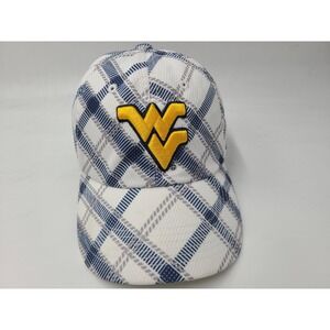 West Virginia University WVU Mountaineers Plaid Russell Distressed Hat Cap NCAA